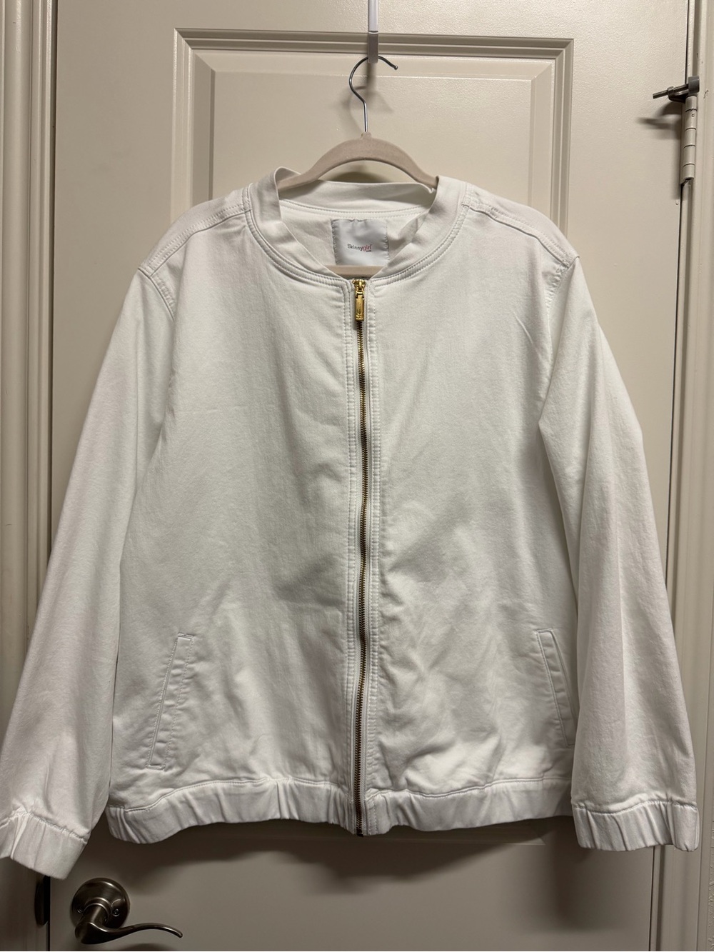 Skinnygirl White Zip Front Jacket